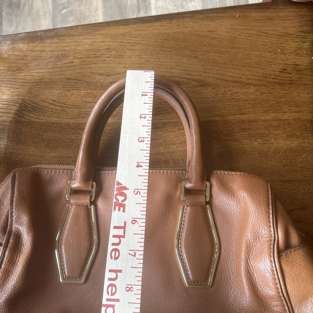 Michael Kors Handbag Women's Brown Grain Leather Zipper Pockets Double Handle - Picture 13 of 14